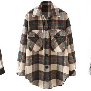 Goodnight Macaroon Thick Plaid Flannel Shirt